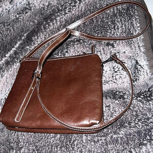 Feet First  brown VEGAN Leather Vintage Collection Crossbody bag